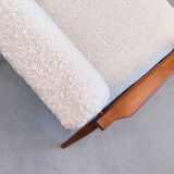 Mid-Century Ivory Boucle Armchairs by Henryk Lis, 1967