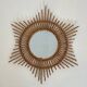 Rattan mirror in the shape of a star.