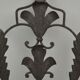 Pair of grey patinated iron wall lamps
