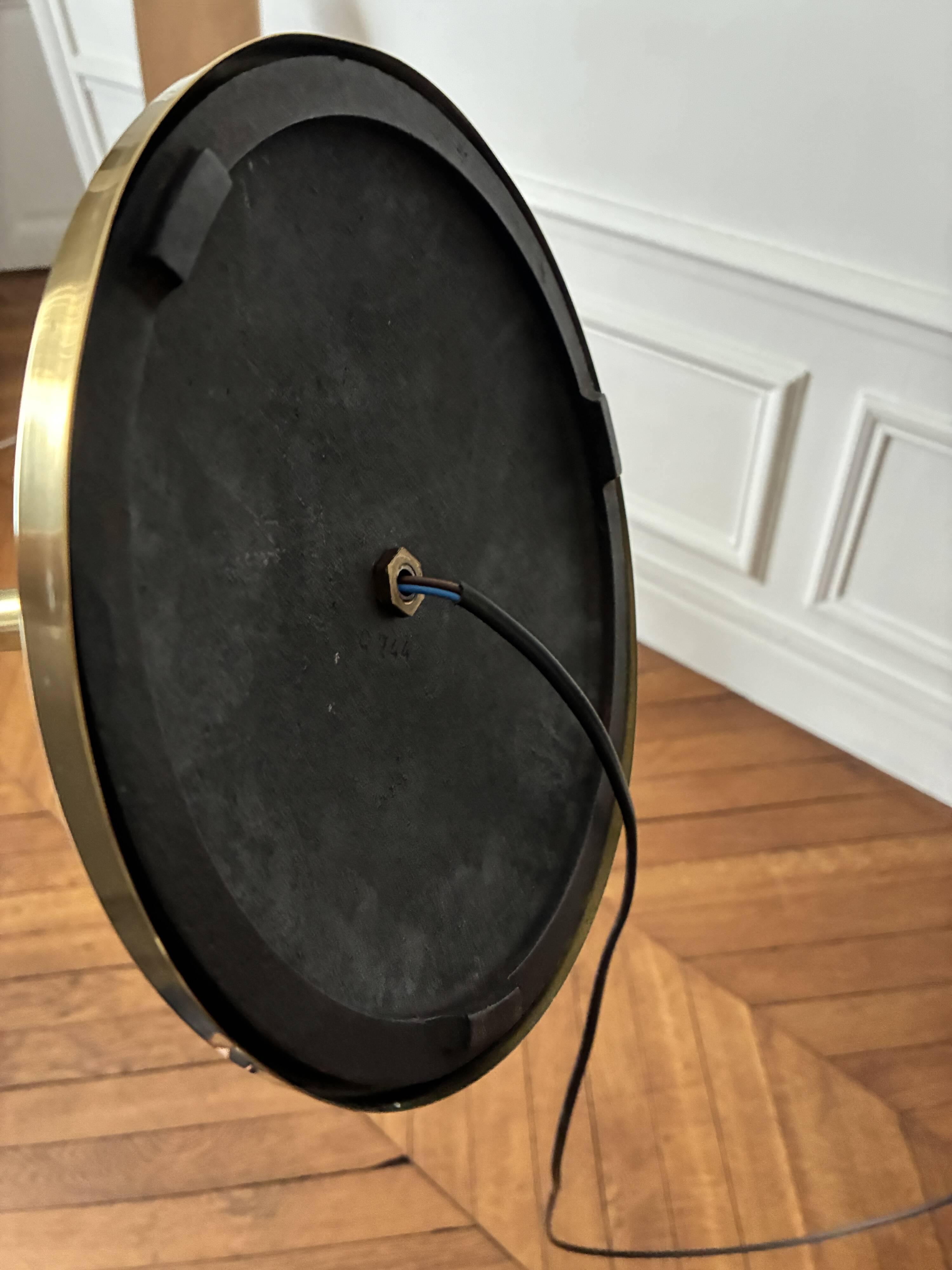 Adjustable Diabolo floor lamp in brass - 1950s