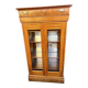 Two-door mahogany display cabinet