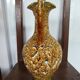 Vallauris style pitcher vase with honey enamel 1960/1970