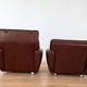 Vintage Danish mid-century lounge chairs by Svend Skipper in burgundy leather