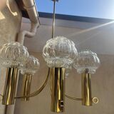 70s Space Age style gold chandelier