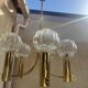 Lustre doré style Space âge années 70