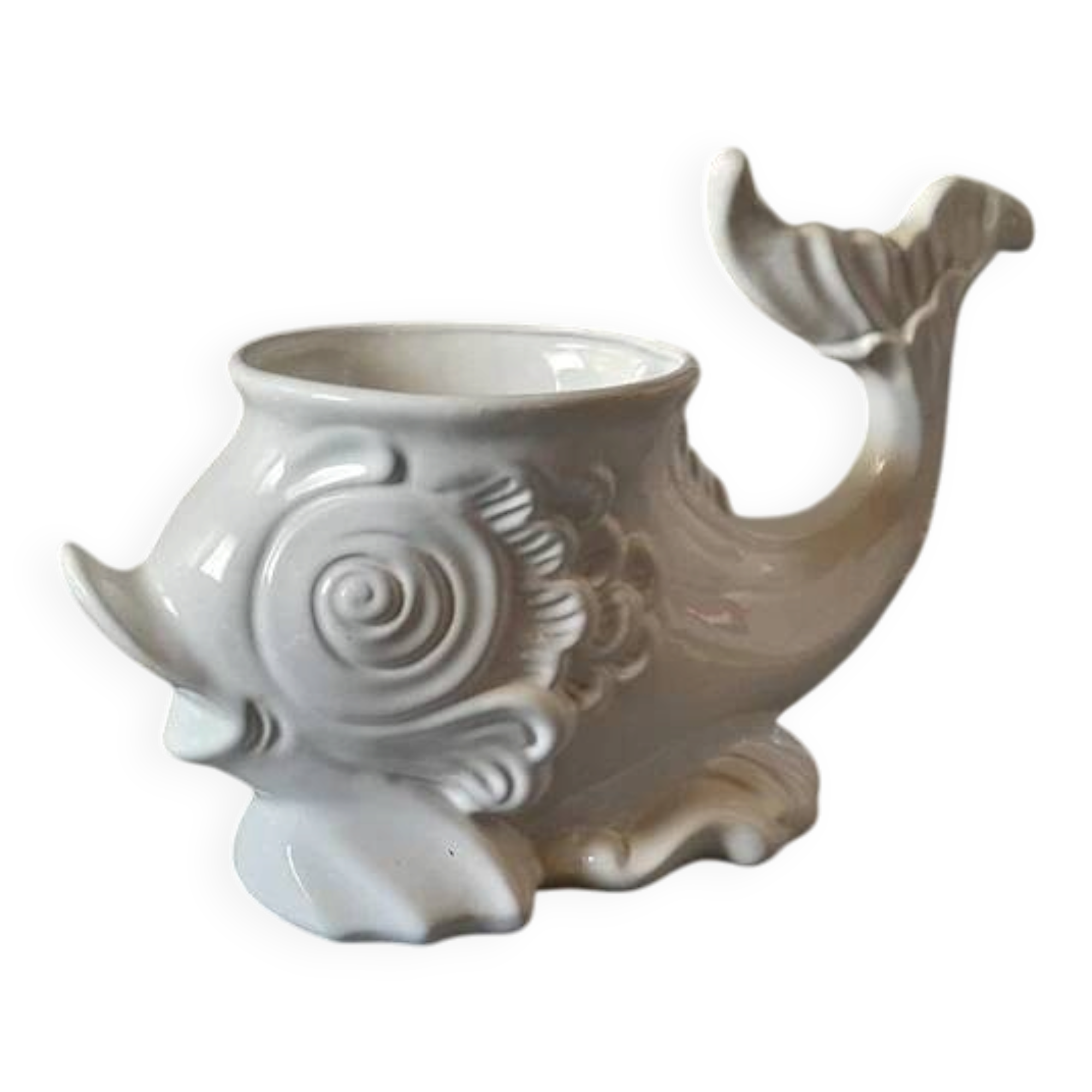 Dolphin-shaped cache pot, 1970