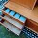 Mid-Century enfilade in brown teak veneer by E. Gomme for G-Plan, 1962, 160×45×145 cm