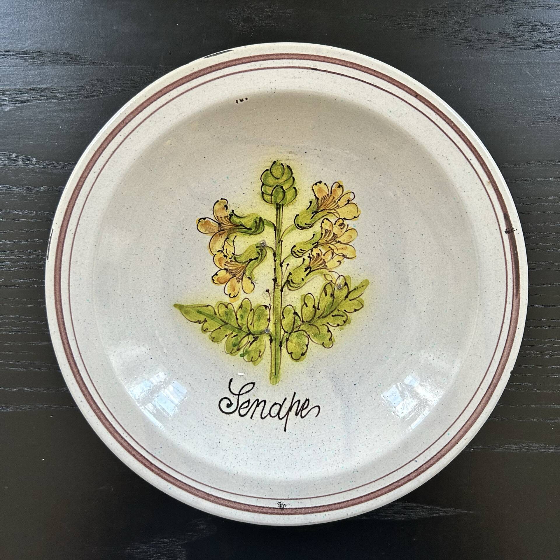 Collection de 2 plats botaniques made in Italy