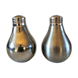 Salt and pepper maker "bidibule" in metal design 70s - 80s