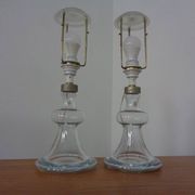 Glass table lamps by Michael Bang for Holmegaard, 1970s, set of 2.