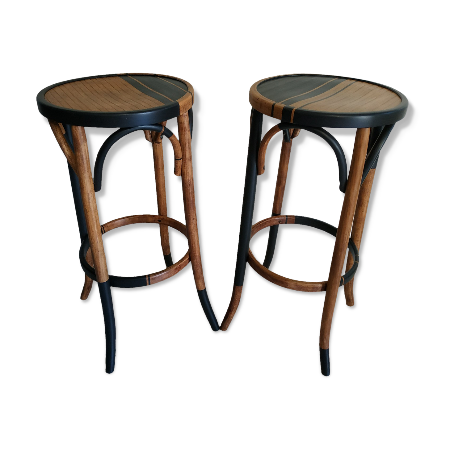 Pair of high bistro stools