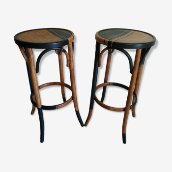 Pair of high bistro stools