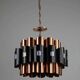 Copper & Black Pendant Lamp by Werner Schou for Coronell Elektro — Denmark, 1960s