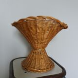 Rattan basket wicker vase cut