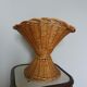 Rattan basket wicker vase cut