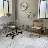 Table basse des années 80 style brutaliste