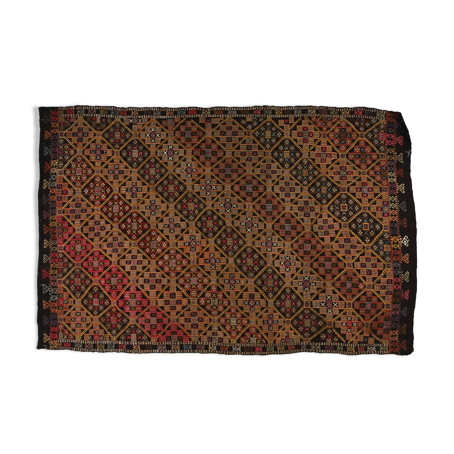 Anatolian handmade kilim rug 270 cm x 168 cm