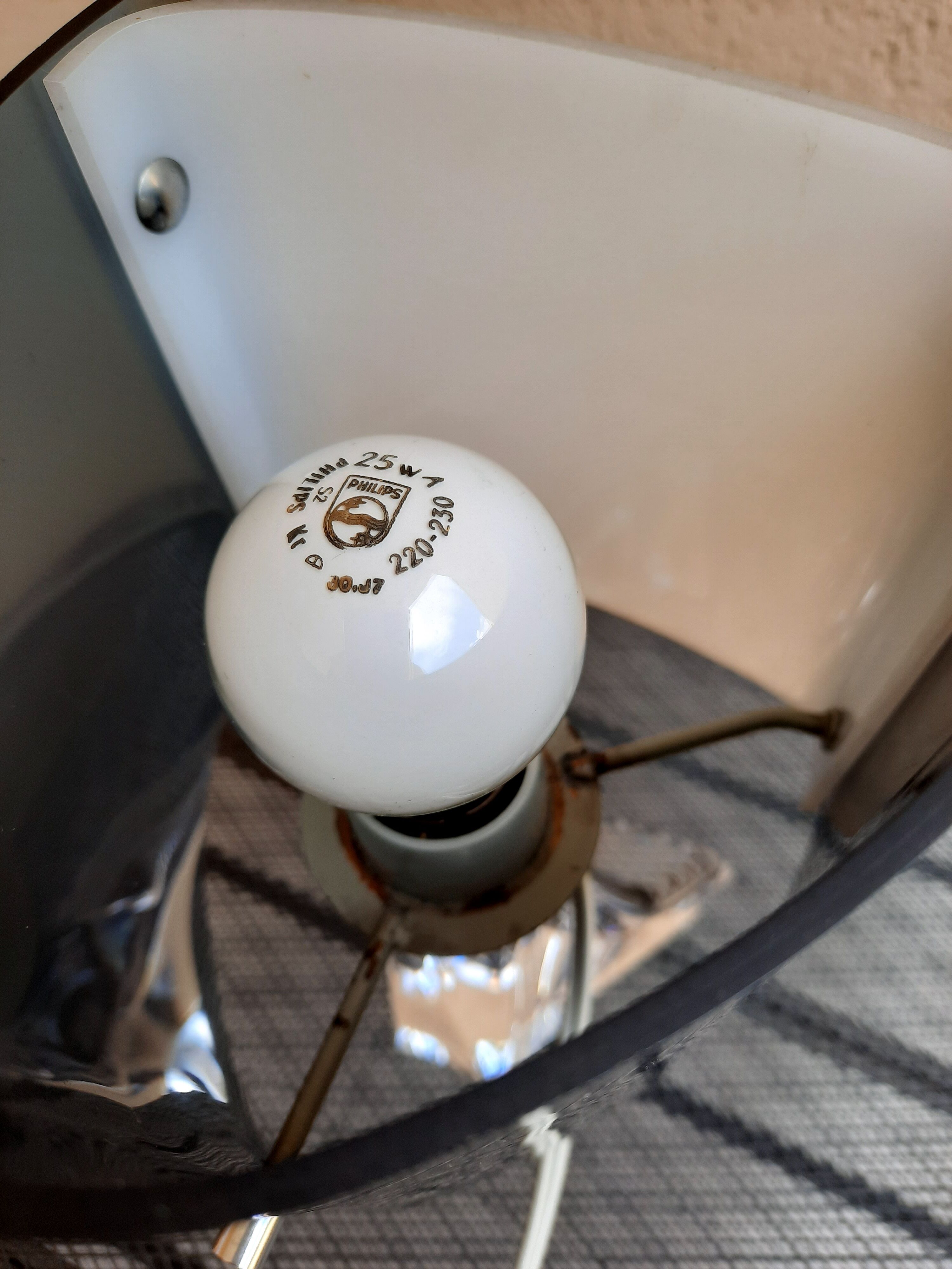 Design lamp, vintage, daum crystal and plexiglass, works - excellent condition-