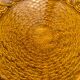 Round amber glass dish ATLANTIC Arcoroc France 1950