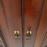 Art Nouveau Display Cabinet or Bookcase in oak with carvings and glass door