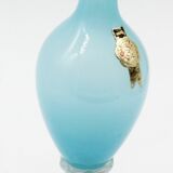 Vase en opaline bleu et blanc