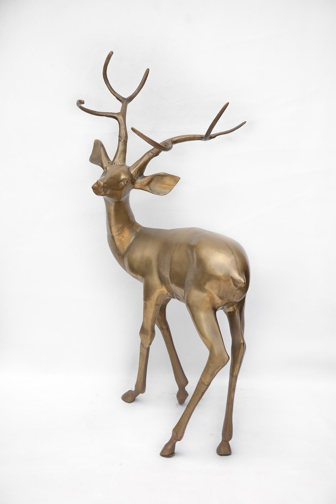 Cerf laiton vintage xxl