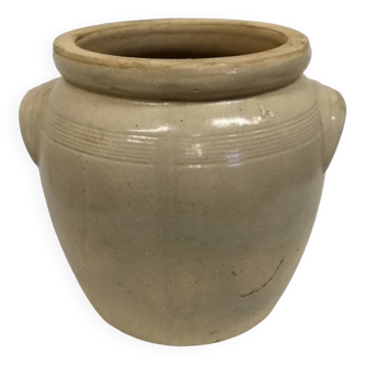 Ancien Pot En Grès Vernissé, Pot À Graisse