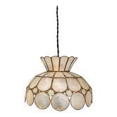 Suspension abat-jour vintage en nacre