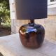 Glazed stoneware lamp base from the 1970s.