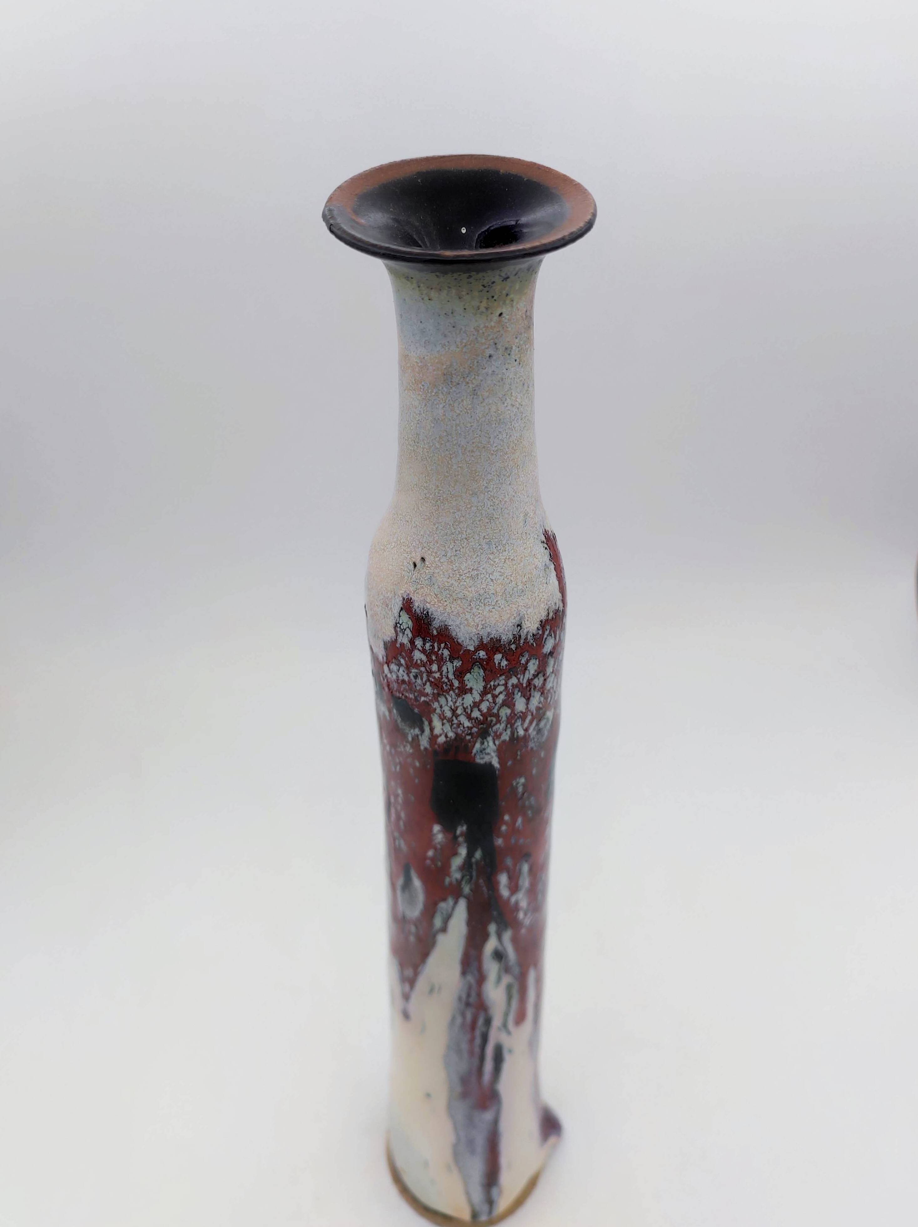 Large stoneware vase signed - Nicole Crestou