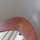 Triangular mirror teak, vintage, Denmark 1955  - 39x74cm