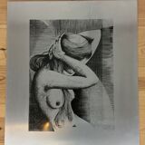 Engraving on aluminum plate 70s