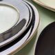 Dinner Service Year 50/60 Earthenware of Salins 53 Pieces Mint Black