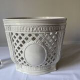Cache pot réticulé en porcelaine italienne