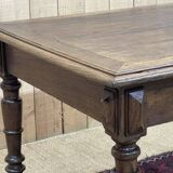 Oak desk table with one drawer, work from the 1930s
