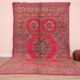 Pink Vintage Moroccan Rug 208 x 384 cm, Berber Wool Rug Handmade, Boho Rug