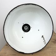 Set of 4 Industrial Bauhaus Black Enamel Pendant Lamps, 1960s