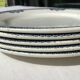 5 Plates dessert Terre de Fer Salins Jumièges navy blue