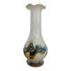 Vase type Murano blanche jaspé 