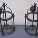 Pair of vintage black lanterns