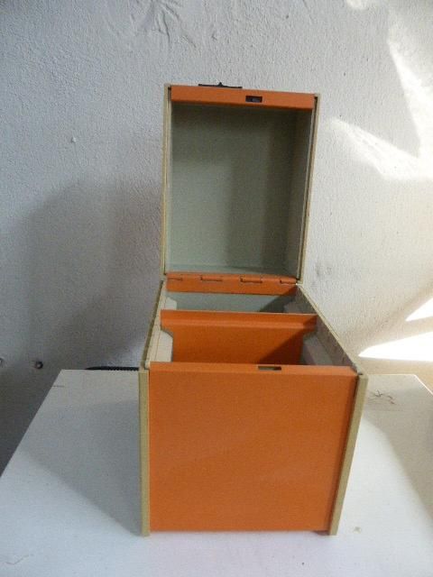 Ranking Flambo orange vintage metal box 1970