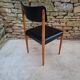 Chaise scandinave hêtre et skaï