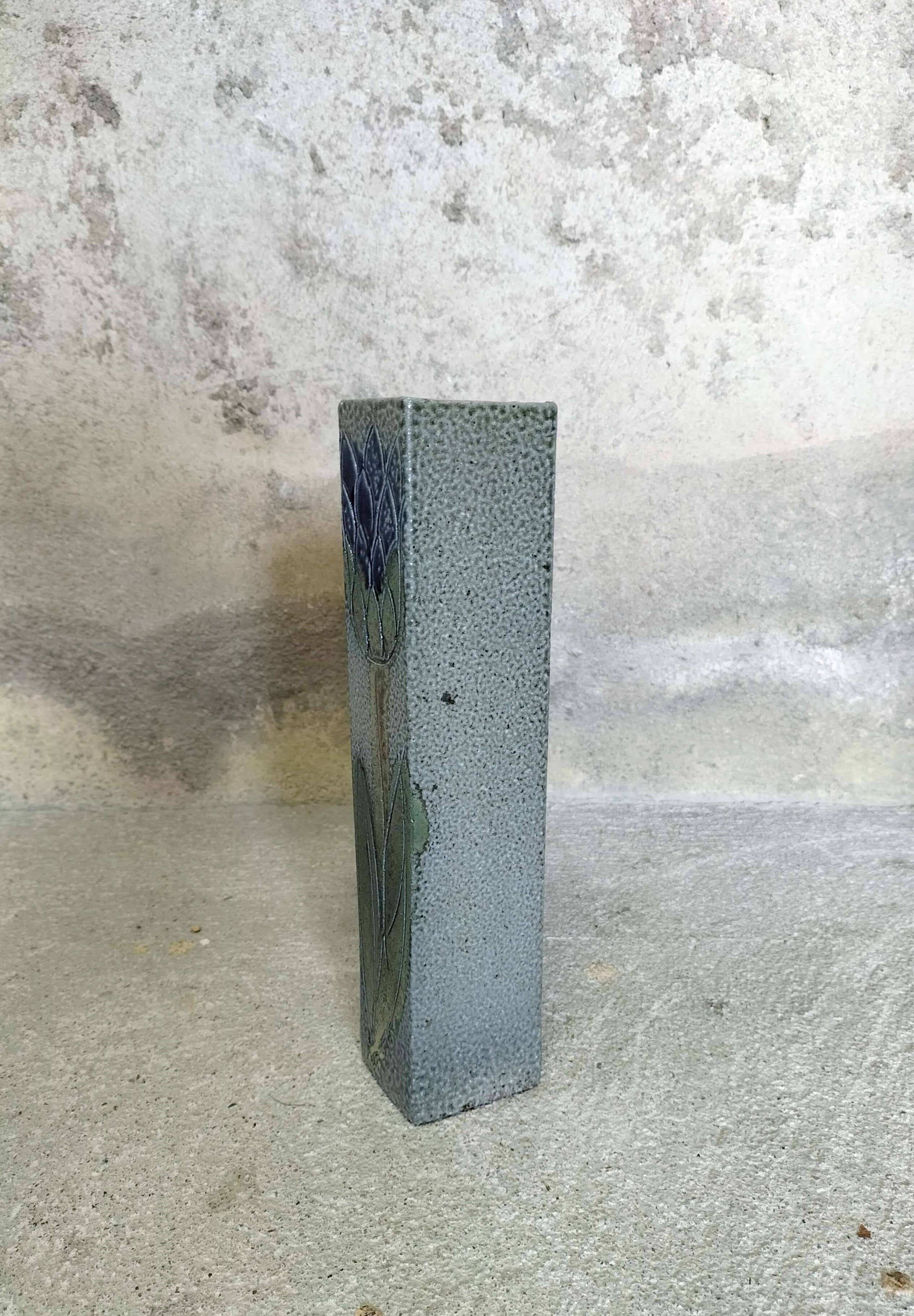 Ceramic vase, salt stoneware, Jean Claude Monange