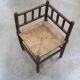 Vintage wooden coil corner chair