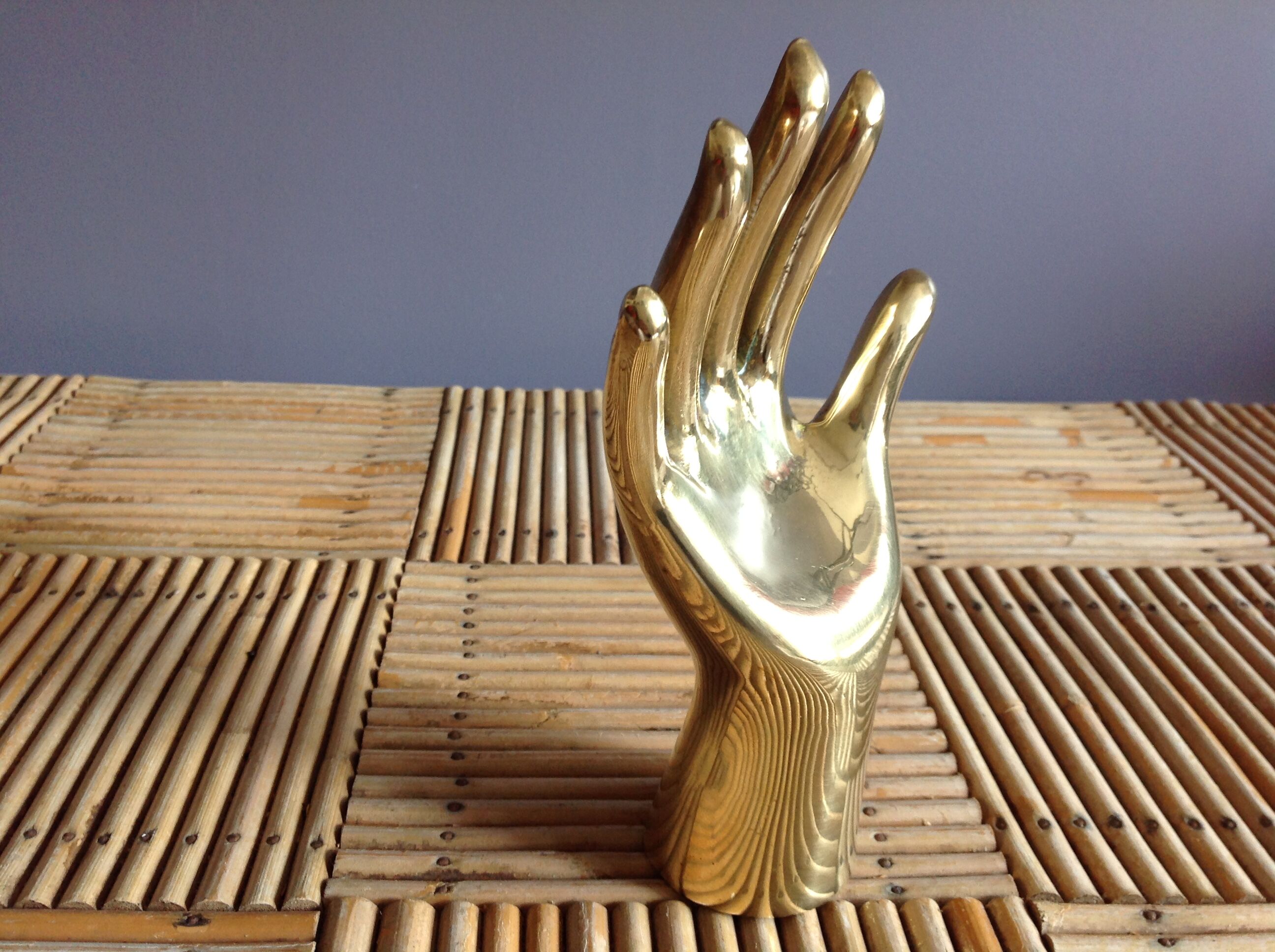 Vintage brass hand