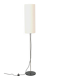 Vintage Floor Lamp with Beige Tube Shade