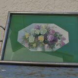 Art deco flowers plateau