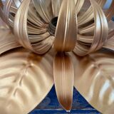 Ceiling lamp flower leaf gilded metal