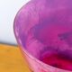 Hand-painted purple glass vase