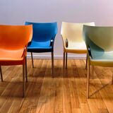 Set of 8 colorful chairs DR NO, Philippe Starck